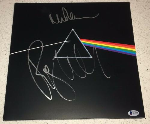 Roger Waters & Mason Signed Autograph New Pink Floyd Dark Side Of Moon Album Bas