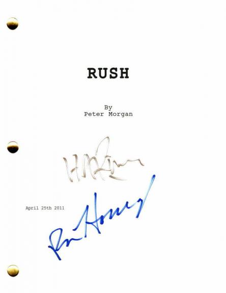 Ron Howard & Hans Zimmer Signed Autograph - Rush Movie Script - Chris Hemsworth