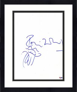 Ron Wood Signed Rolling Stones 11x14 Canvas Board W/Sketch UACC RD PSA