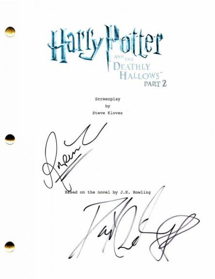 Rupert Grint Daniel Radcliffe Signed Autograph Harry Potter Full Movie Script 2