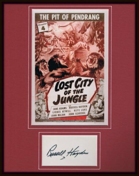 Russell Hayden Signed Framed 11x14 Lost City of the Jungle Poster Display