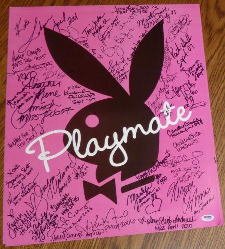 Sara Jean Underwood & Corinna Harney +40 Playboy Playmates Signed Poster PSA/DNA