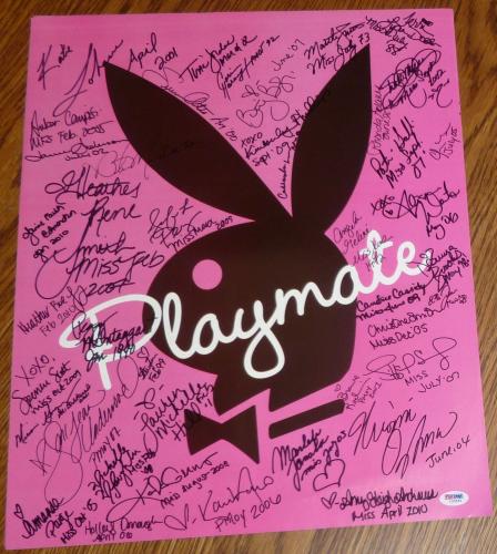 Sara Jean Underwood & Kayla Collins +40 Playboy Playmates Signed Poster PSA/DNA