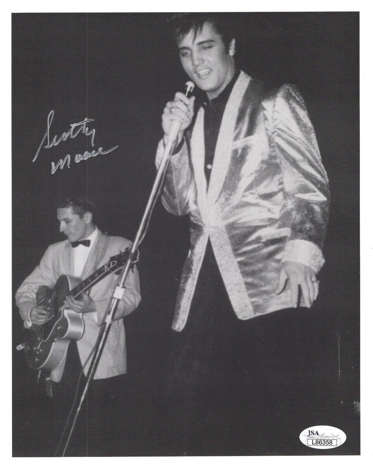 SCOTTY MOORE HAND SIGNED 8x10 PHOTO IN CONCERT POSE WITH ...