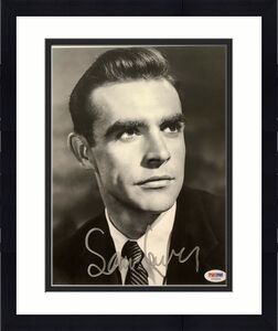 Sean Connery Signed Photo 8x10 James Bond Autograph Indiana Jones PSA/DNA B&W