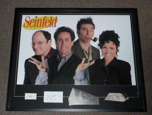 Seinfeld Cast Signed Framed 33x40 Photo Display JSA Jerry George Elaine Kramer