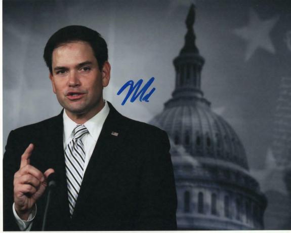 Senator Marco Rubio Signed Autographed 8x10 Photo - Florida, Donald Trump B