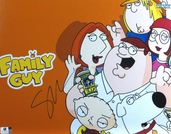 Seth MacFarlane Autographed 11X14 Photo Family Guy Cast Griffins JSA U16619