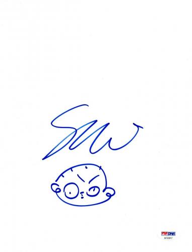 Seth MacFarlane Signed Autograph Family Guy Stewie Hand Drawn Sketch PSA/DNA COA