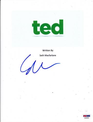 Seth Macfarlane Signed Complete 130 Page Ted Script Autograph Psa/dna