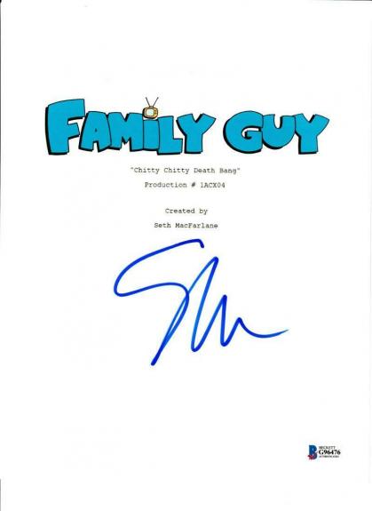 Seth Macfarlane Signed Family Guy Script Authentic Autograph Beckett Coa