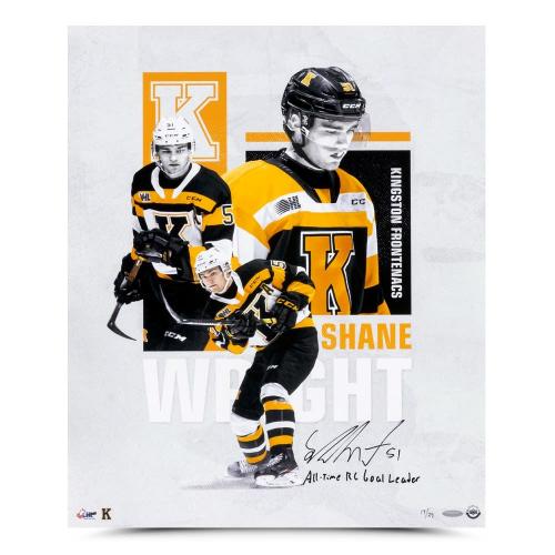Shane Wright Autographed & Inscribed “Kingston Frontenacs Collage” 20x24 - Upper Deck