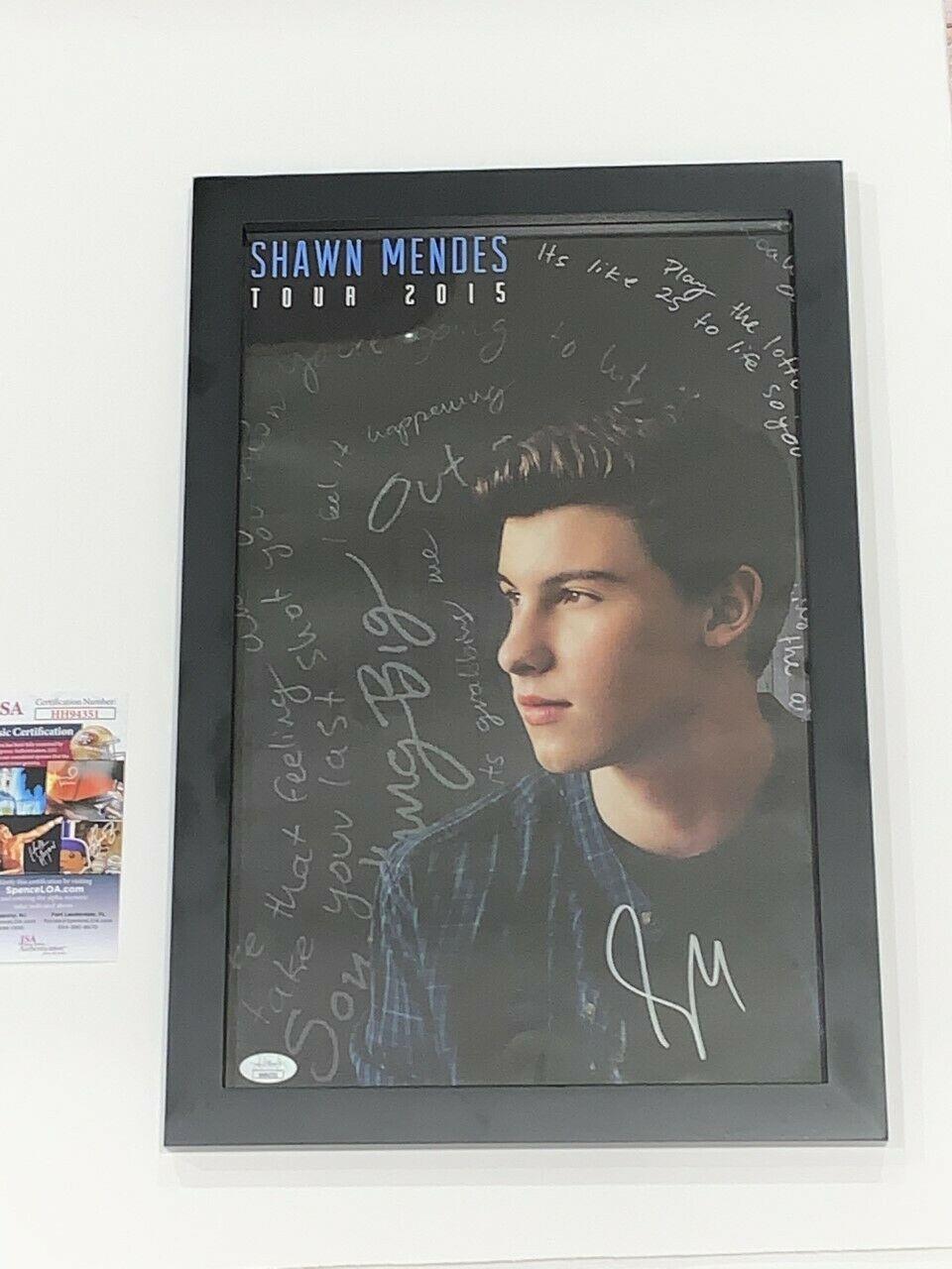 Framed Shawn Mendes Autograph Replica Print 