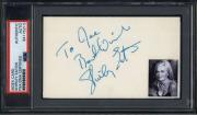 Shirley Eaton Actress Goldfinger Signed Index Card PSA/DNA