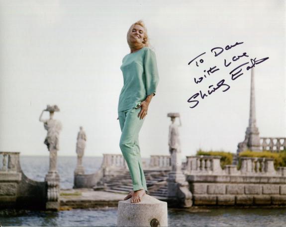 SHIRLEY EATON HAND SIGNED 8x10 PHOTO+COA   BEAUTIFUL ACTRESS  GOLDFINGER TO DAVE
