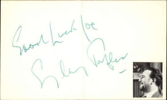 Sidney Tafler 1979 Actor The Spy Who Loved Me Signed 3" x 5" Index Card