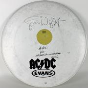 Simon Wright "AC/DC DIO Operation Mindcrime" Signed 23 Inch Drumhead PSA AB40583