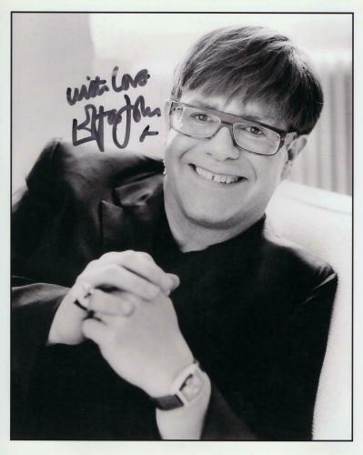 Elton John Signed Autograph 8x10 Photo - Rockter Man Singer, Full Signature Real