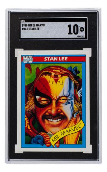 Stan Lee 1990 Marvel Universe #161 Comics Card SGC GM MT 10