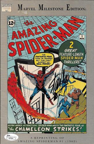 Stan Lee Autographed The Amazing Spider Man Comic Book Reprint JSA J97594