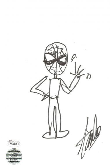 Stan Lee Hand Drawn Spiderman Sketch Jsa Full Letter Authentication