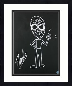Stan Lee Signed 16x20 Canvas w/ Spider-man Sketch PSA/DNA #W00383