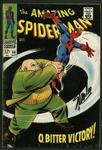 Stan Lee Signed Amazing Spider-Man #60 Comic Book Kingpin PSA/DNA #W18787