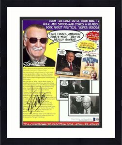 Stan Lee Signed Autographed 8.5x11 Magazine Ad Marvel Creator PSA A29000