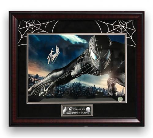 Stan Lee Signed Autographed Spiderman 16x20 Photo Framed to 20x24 Official Holo