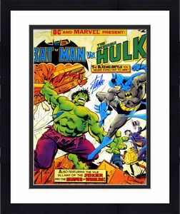 Stan Lee Signed Batman vs Incredible Hulk 16x20 Photo
