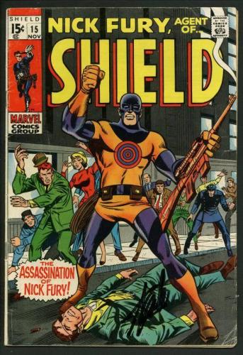 Stan Lee Signed Nick Fury Agent Of Shield #15 Comic Book Bullseye PSA #W18698