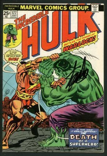 Stan Lee Signed The Incredible Hulk #177 Comic Book Warlock PSA/DNA #W18867