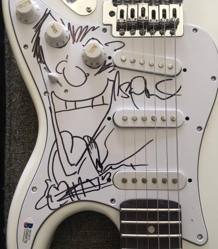 Stefan Lessard Dave Matthews Signed Autograph Full Sketch Electric Guitar Bas