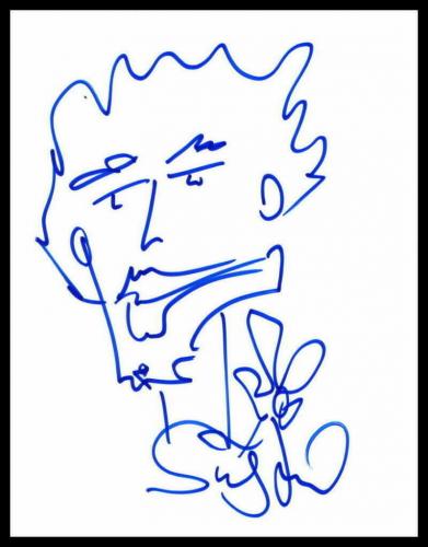 Stefan Lessard Signed Autograph Hand Drawn Sketch - Dave Matthews Band Very Rare