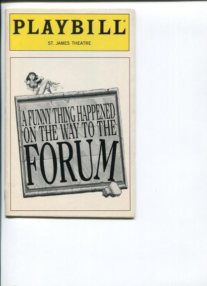 Stephen Sondheim A Funny Thing Happened On The Way To The Forum Playbill
