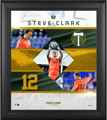 Steve Clark Portland Timbers Framed 15" x 17" Stitched Stars Collage