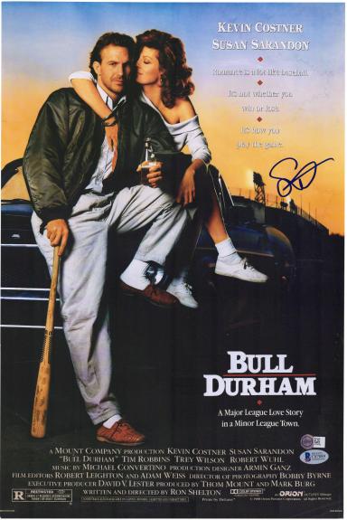 Susan Sarandon Autographed 12" x 18" Bull Durham Movie Poster - BAS
