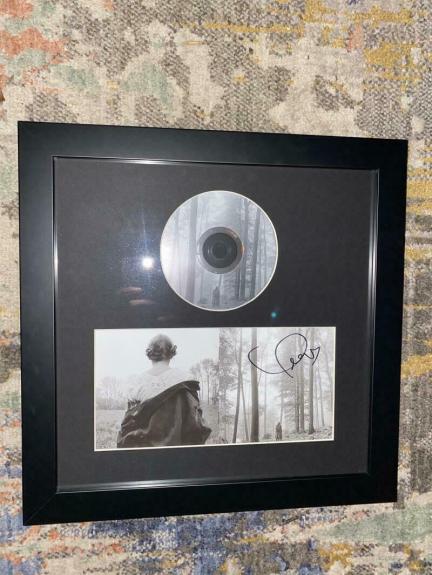 Taylor Swift Signed Autograph Folklore Framed Display - Cd, Album, Very Rare!
