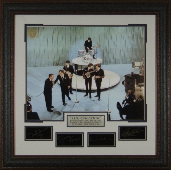 The Beatles - Ed Sullivan Show Replica Signature Display