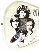 The Doors Krieger Densmore Signed Fender Airbrushed Guitar UACC RD COA