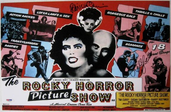 Tim Curry Patricia Quinn Campbell Signed Auto Rocky Horror Show Photo 11x17 Psa