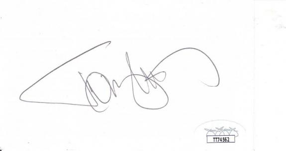 TOMMY LEE Signed 3X5 Index Card Singer/Motley Crue JSA TT74562