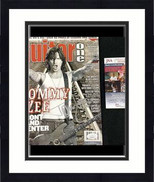 Tommy Lee Signed Guitar One Magazine Jsa Authenticated Motley Crue
