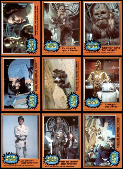 Topps 1977 Star Wars Series Five Complete Set (Orange Border) 6.5 - EX/MT+