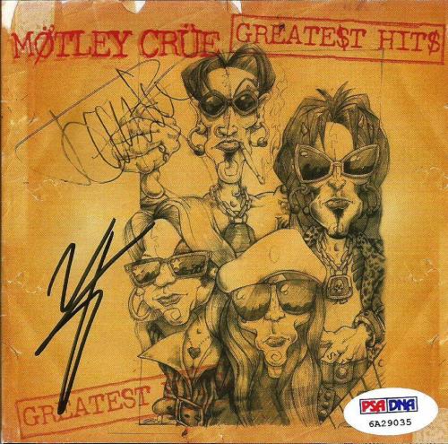 Vince Neil & Tommy Lee MOTLEY CRUE Signed Greatest Hits CD Album PSA/DNA COA