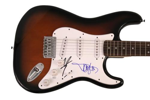 Vince Neil & Tommy Lee Signed Autograph Fender Electric Guitar - Motely Crue Jsa