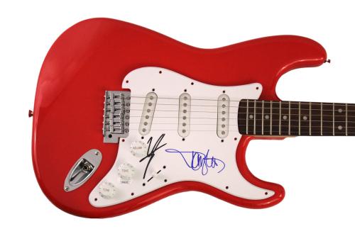 Vince Neil & Tommy Lee Signed Autograph R Fender Electric Guitar Motely Crue Jsa