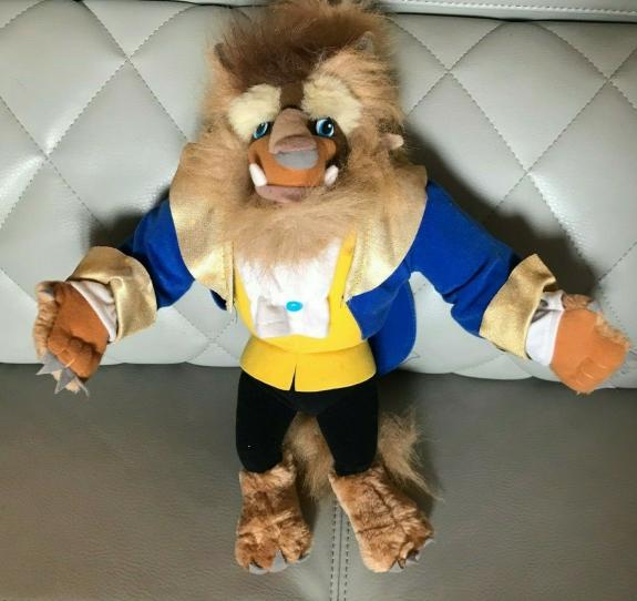 Vintage Disney Store Beauty And The Beast Plush Toy Very Collectible