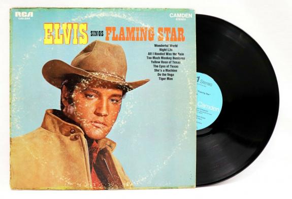 VINTAGE Elvis Presley Sings Flaming Star LP Vinyl Record Album CAS-2304
