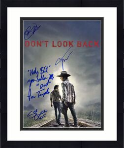 Walking Dead Signed X4 Dont Look Back 11X14 Poster Photo UACC RD COA AFTAL
